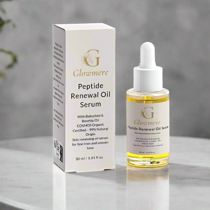 Natural Retinol Alternative Serum: Glowmere's Peptide Renewal Oil